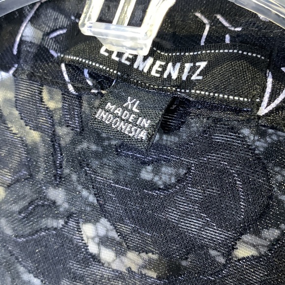 EUC Elementz Formal Sheer Button Down Top, X-LARGE - Picture 4 of 9